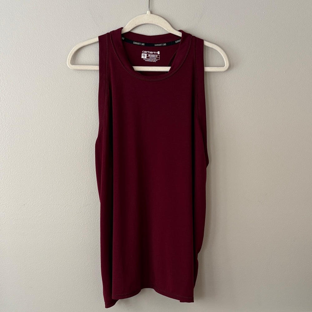 Carhartt Women's Burgundy/Red Racerback Tank Top